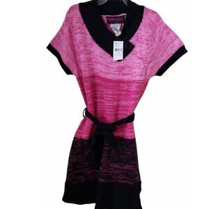 2 FOR $5 SALE NWT Dollhouse Pink/Black Sweater Dress Size L (14-16)
